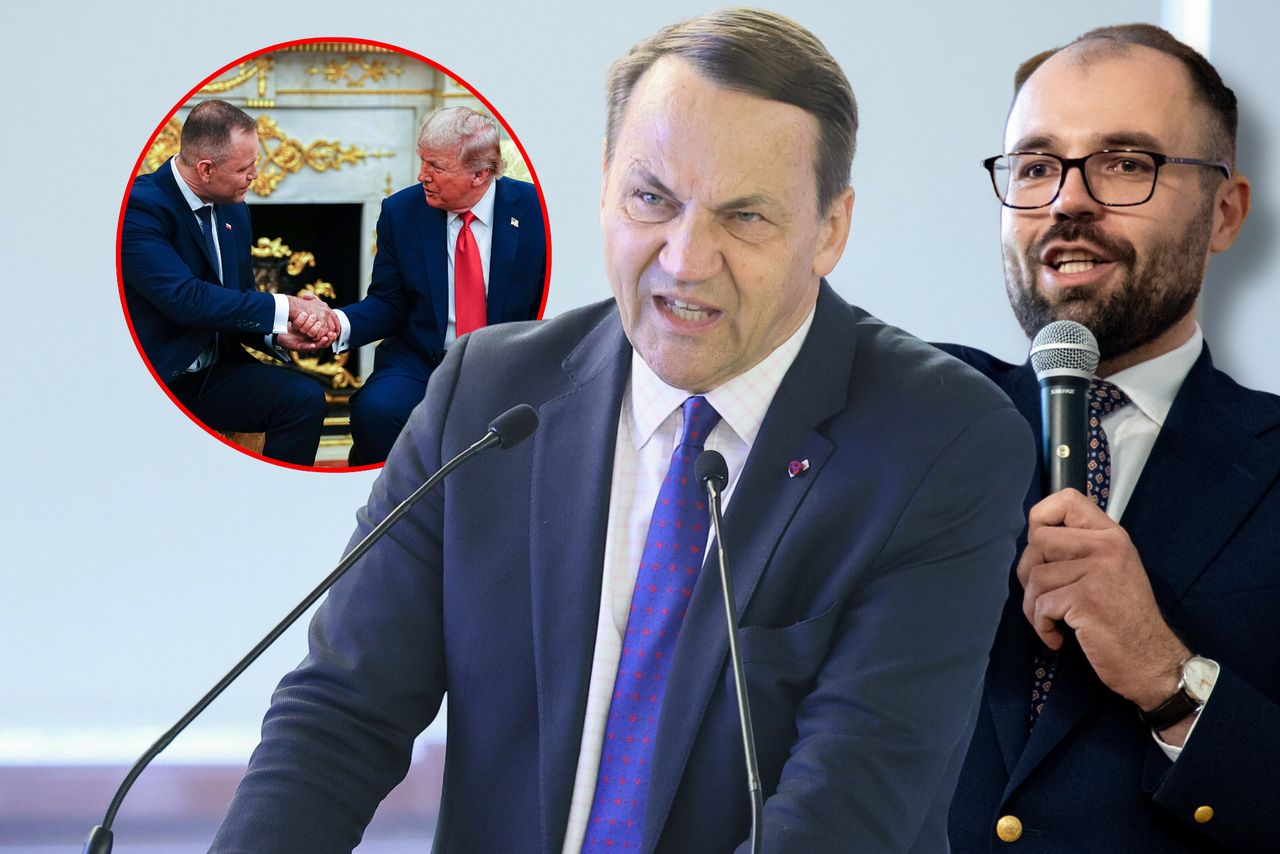 Sikorski kpił z wizyty Nawrockiego w USA. "Nie godzi się"