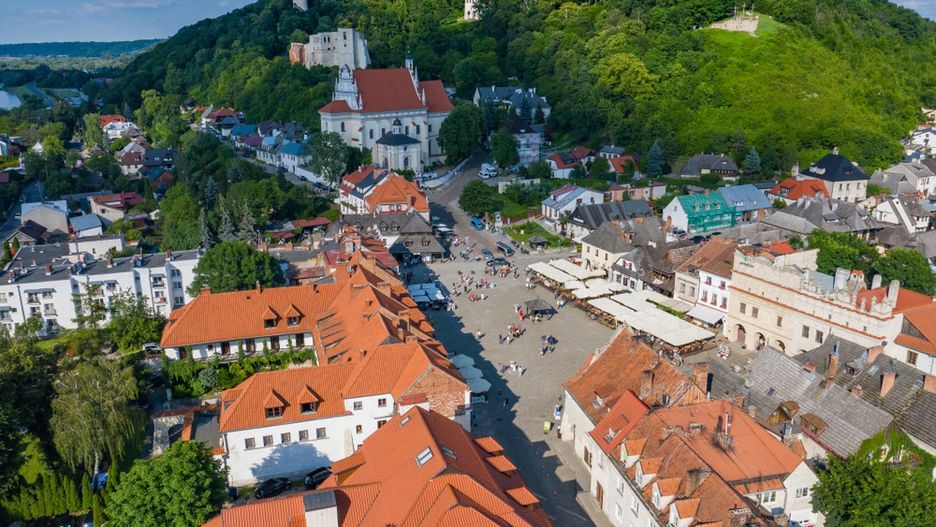 Kazimierz Dolny z lotu ptaka