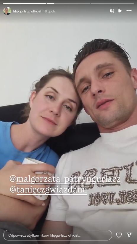 Filip Gurłacz z żoną