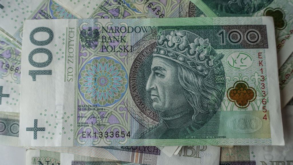 Daily Life In Gdansk, Poland
A pile of 100 Polish zlotys (PLN) banknotes is seen in Gdansk, Poland on 14 April 2021  (Photo by Michal Fludra/NurPhoto via Getty Images)
NurPhoto
daily life, polish money, money, pile, banknote, banknotes, coins, zloty, zlotys, pln, 100