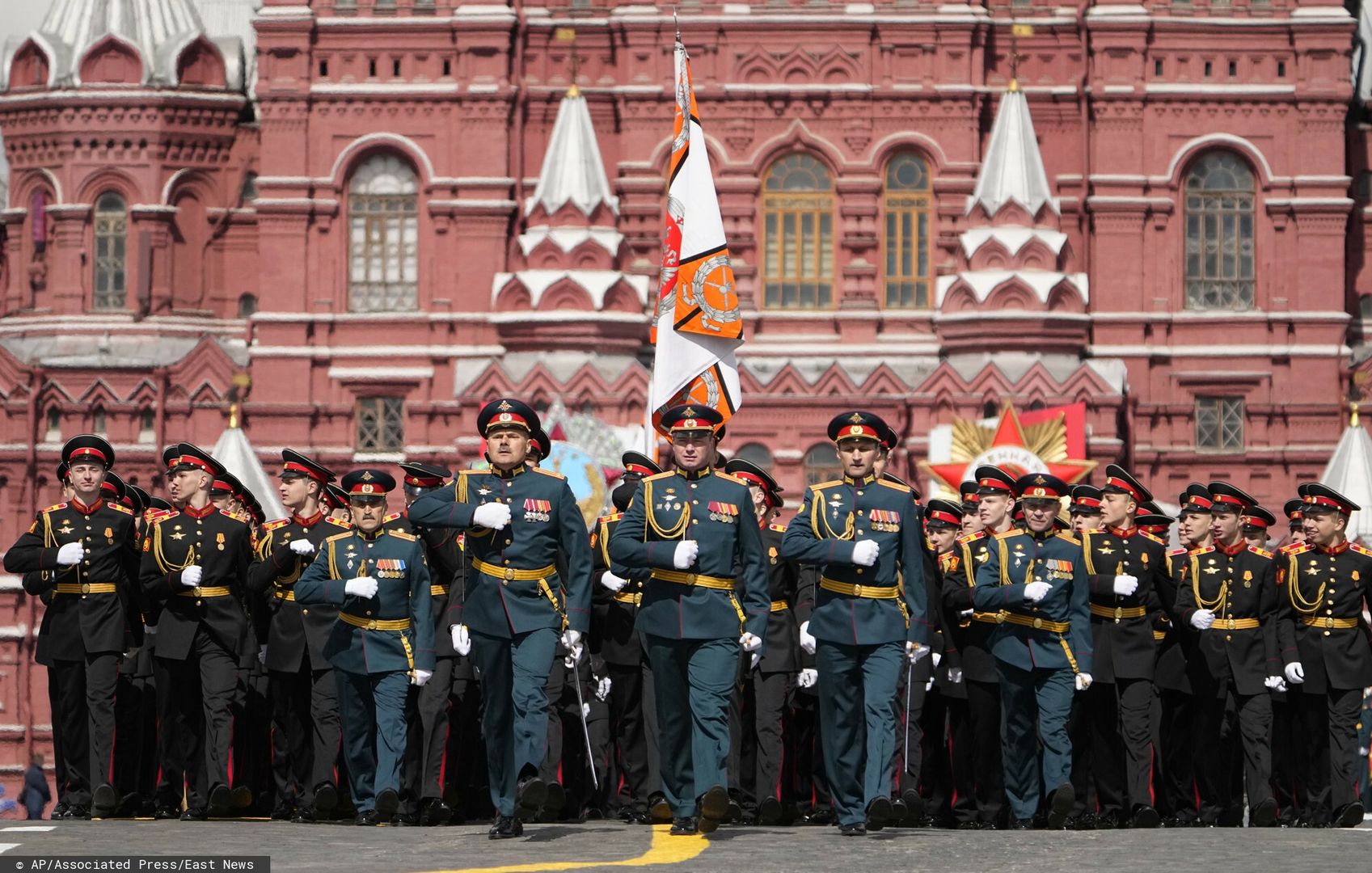 Dzie? Zwyci?stwa w MoskwieRussian servicemen march during the Victory Day military parade in Moscow, Russia, Monday, May 9, 2022, marking the 77th anniversary of the end of World War II. (AP Photo/Alexander Zemlianichenko)AP