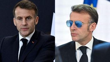 Emmanuel Macron pojawił się w bazie lotniczej z PRZEKRWIONYM okiem. Co się stało? (ZDJĘCIA)