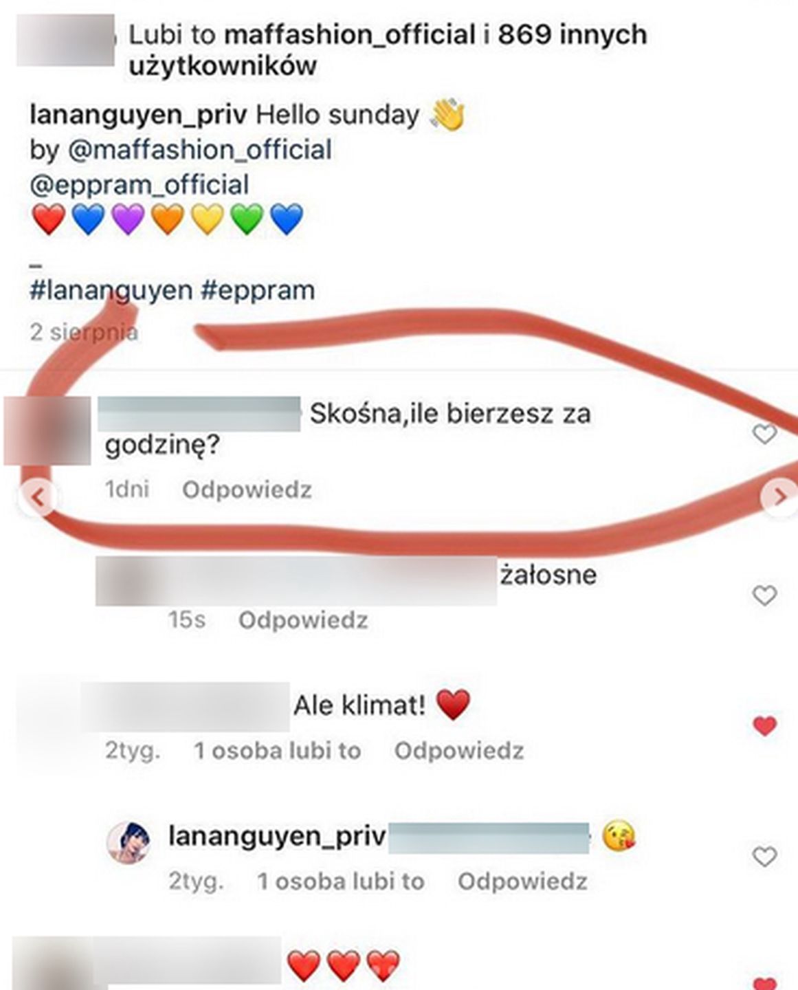 Maffashion pokazuje wiadomości od hejtera