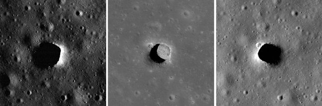 Na Księżycu znajduje się kilkaset podobnych dziur.