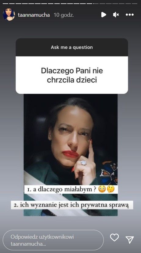 Anna Mucha o tym, że nie ochrzciła dzieci