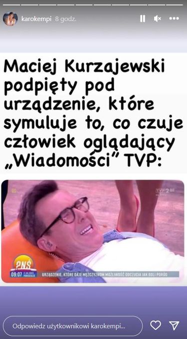 Dziewczyna Krzysztofa Skiby wrzuciła mem z Maciejem Kurzajewskim