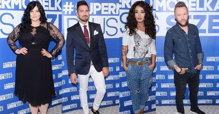 Gwiazdy Supermodelka Plus Size na konferencji prasowej: Ewa Minge, Emil Biliński, Rafał Maślak, Ewa Zakrzewska