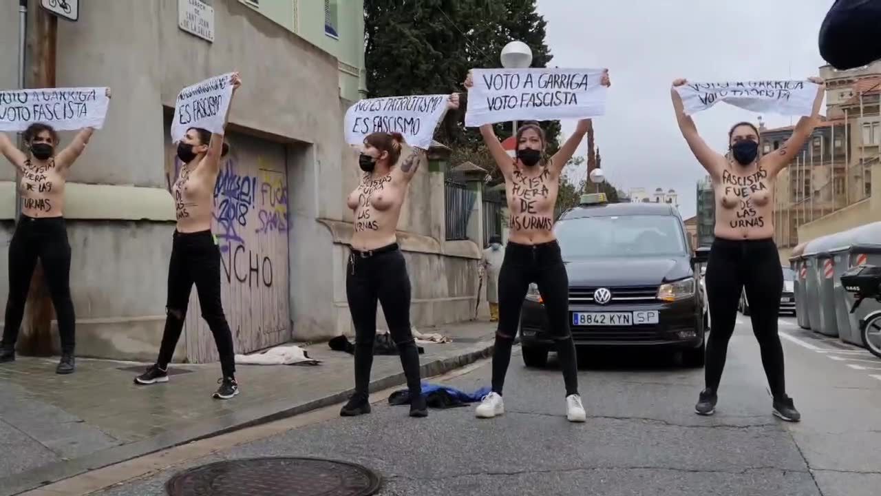 Aktywistki FEMEN protestowały przeciwko skrajnej prawicy