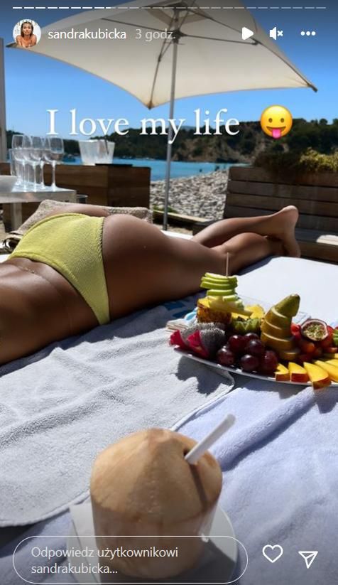 Sandra Kubicka - wakacje bez Barona