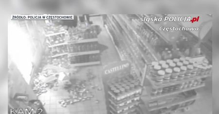 Włamywacz z Częstochowy nie potrafił wydostać się z okradanego sklepu i wpadł w ręce policji