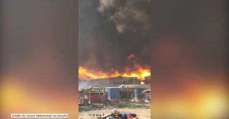 Pożar w obozie Rohindżów w Bangladeszu. Ogromne zniszczenia.