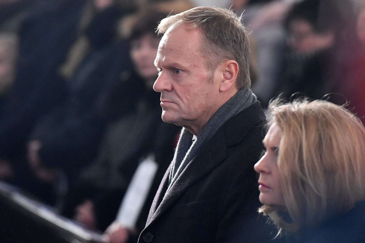 Donald Tusk - pogrzeb Pawła Adamowicza