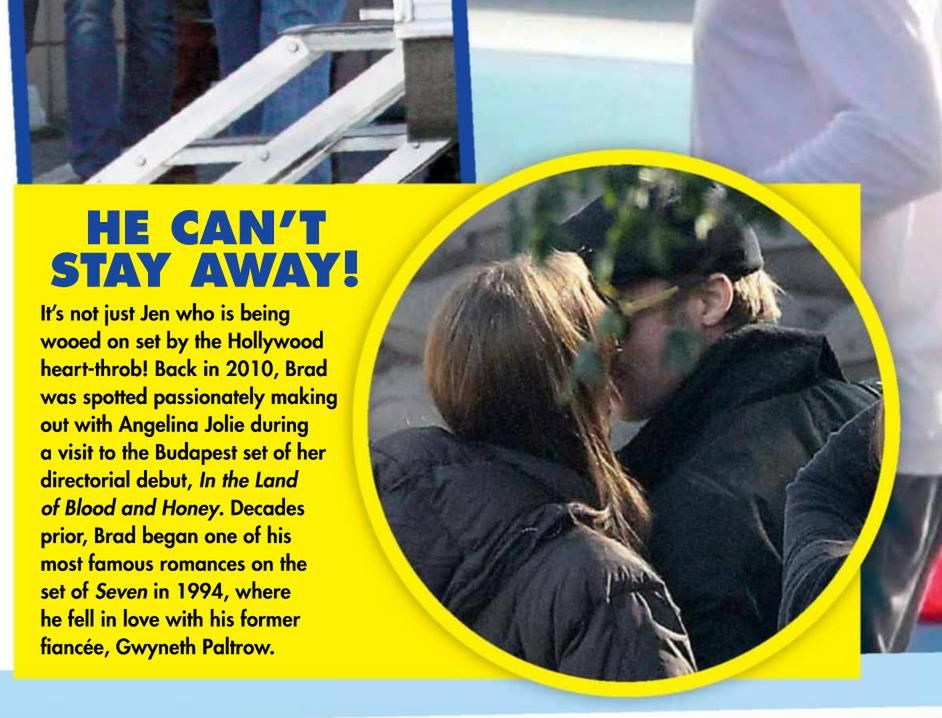 Brad Pitt i Jennifer Aniston całują się