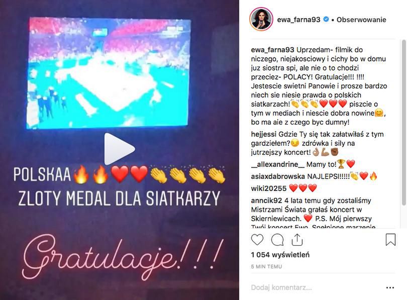 Ewa Farna – Polska wygrała wygrała Mistrzostwa Świata w siatkówce