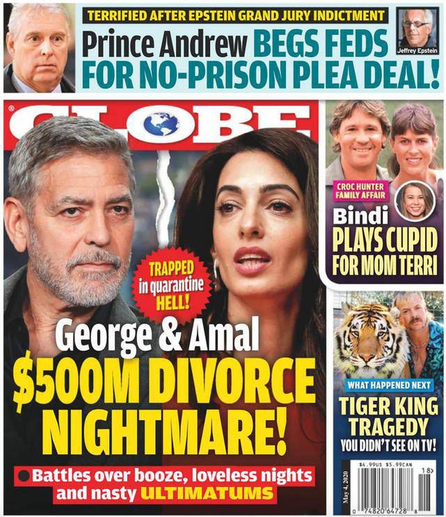 Amal i George Clooney na okładce Globe