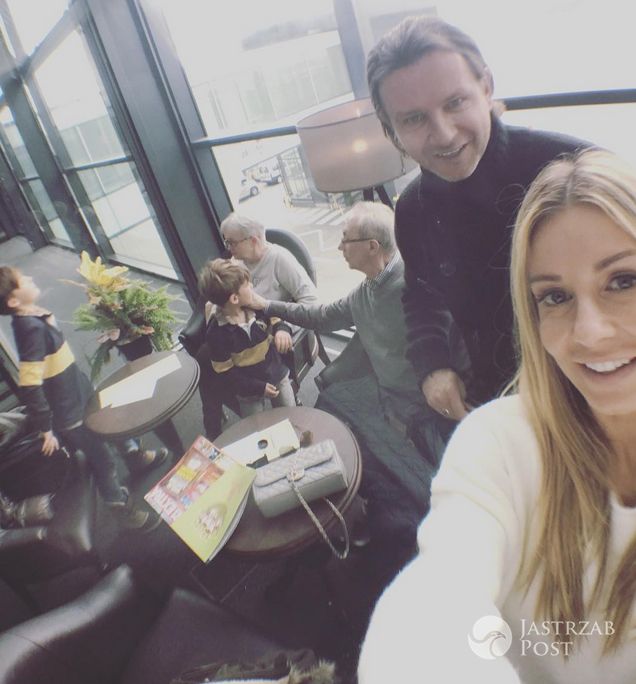 Małgorzata Rozenek z rodziną przed wylotem do Norwegii