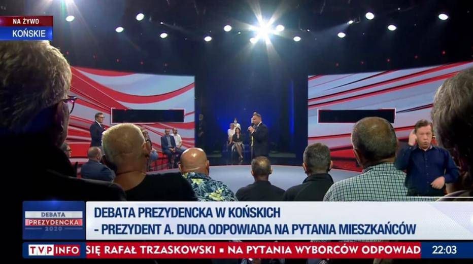 Andrzej Duda podczas Debaty