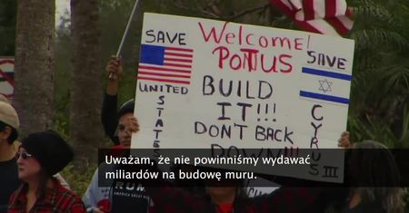 Protesty w trakcie wizycie D. Trumpa na granicy z Meksykiem