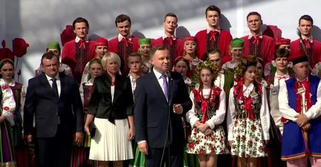 A. Duda na dożynkach w Spale