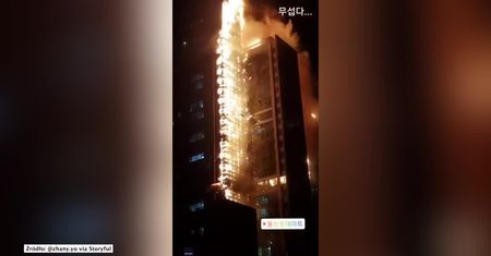 Ogromny pożar apartamentowca w Ulsan. 90 osób trafiło do szpitala