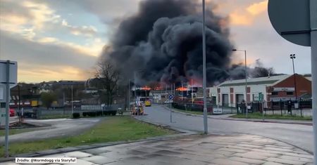 Pożar składowiska opon