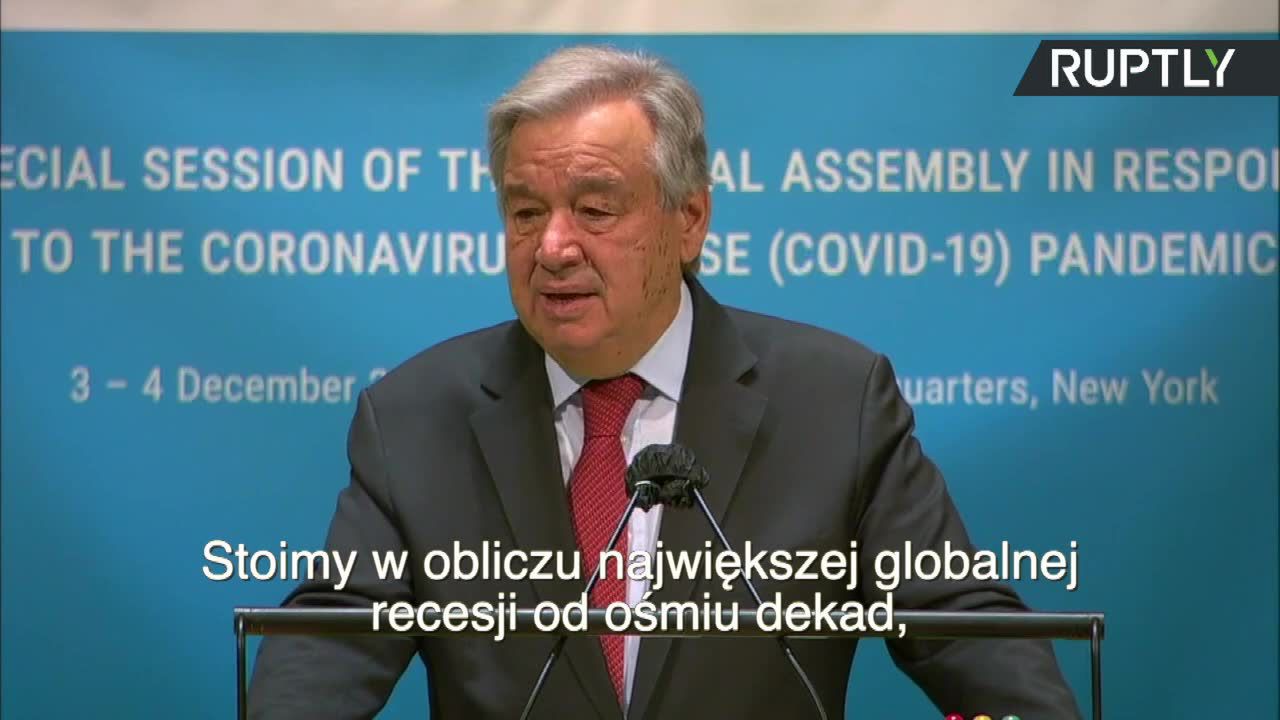 Jak pandemia wpłynie na świat. Sekretarz Generalny ONZ mówi o skutkach pandemii.