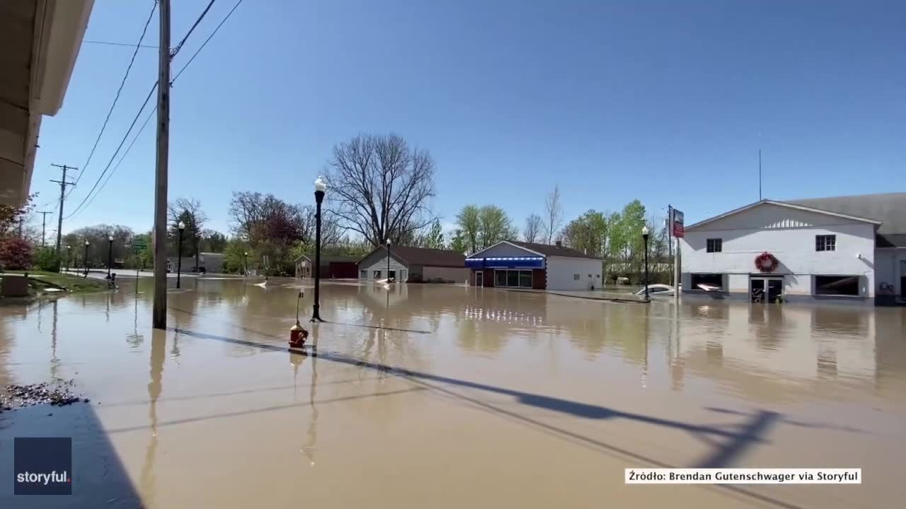 Michigan pod wodą. Powódź po przerwaniu tamy ze względu na ulewne deszcze