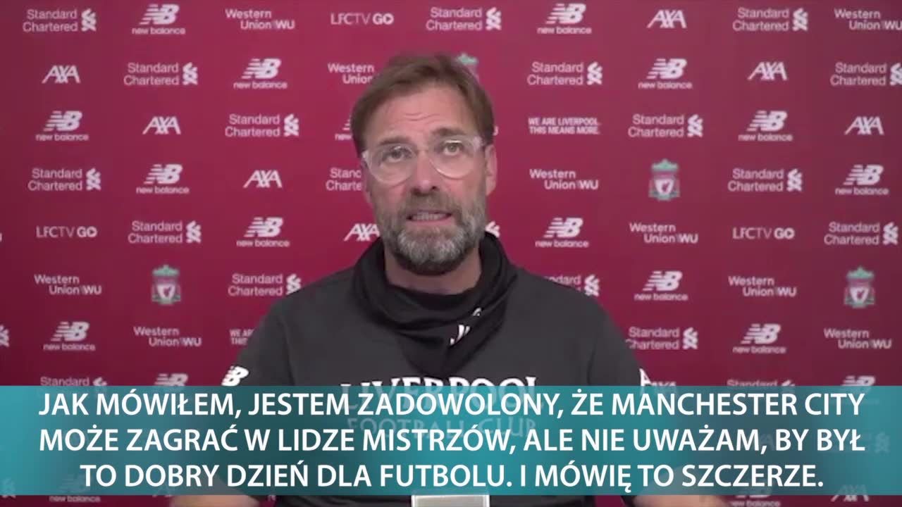 Klopp o wyroku w sprawie Manchesteru City: Nie uważam, by był to dobry dzień dla futbolu