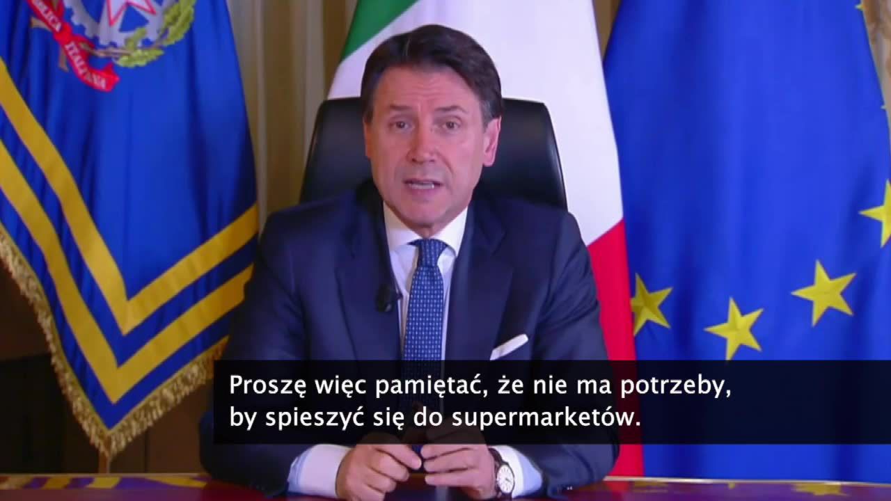 Premier G. Conte ogłosił, że Włochy zamykają sklepy, restauracje i lokale usługowe