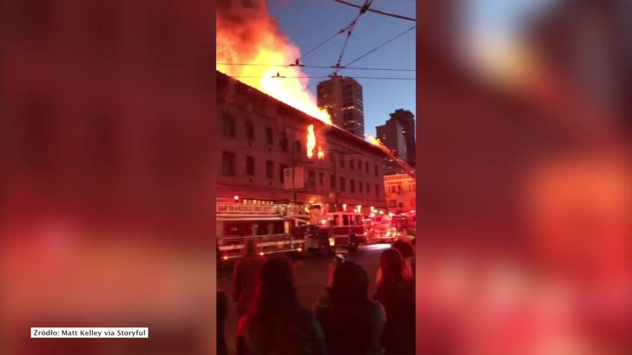 Niebezpieczny pożar bloku w San Francisco. Ewakuowano mieszkańców