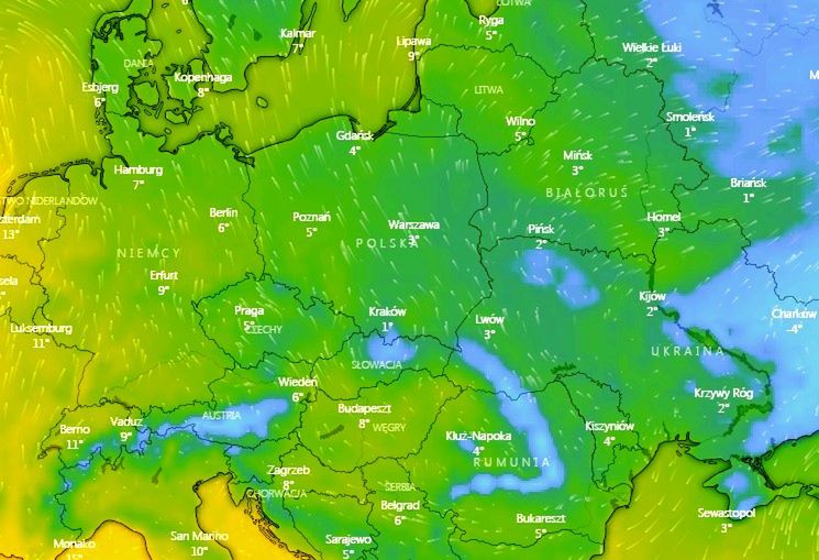 Pogoda. 1 listopada pogodnie, potem nagłe załamanie - silny wiatr i deszcz