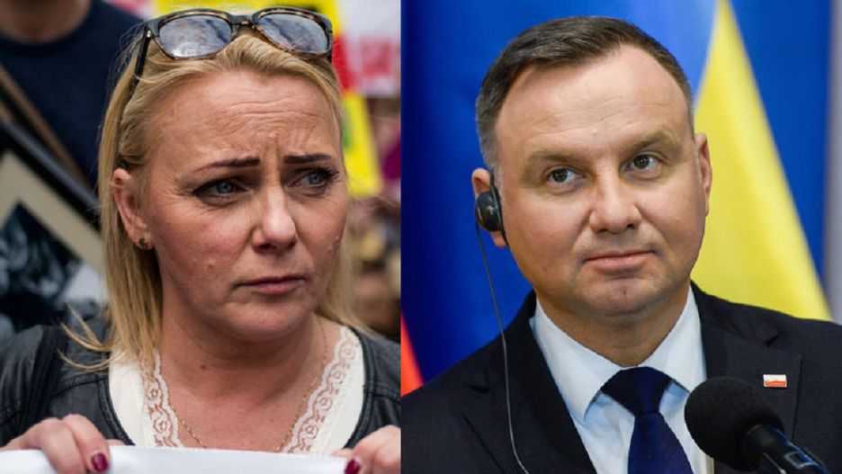 Iwona Hartwich (Koalicja Obywatelska) i prezydent RP Andrzej Duda.
