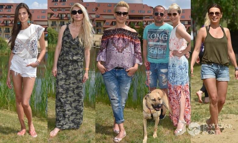 Gwiazdy podczas charytatywnego meczu: Kamila Szczawińska, Katarzyna Glinka, Ewa Pacuła, Magda Steczkowska z mężem...