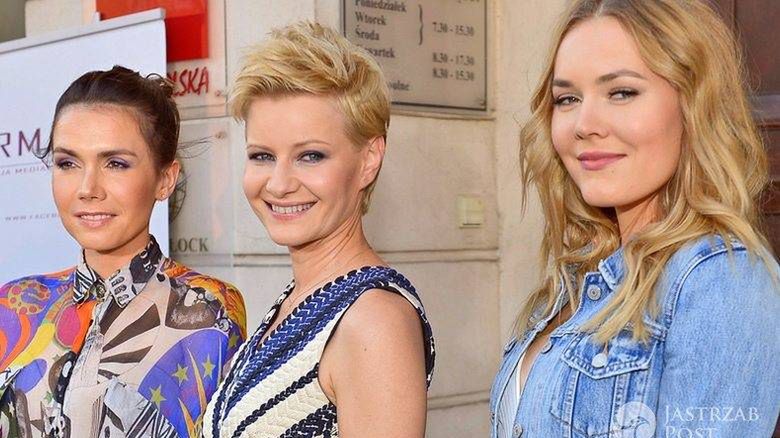 Olga Bołądź, Małgorzata Kożuchowska, Magdalena Lamparska na specjalnym pokazie filmu Kochaj