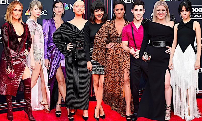 Kreacje gwiazd na gali Billboard Music Awards 2018: Jennifer Lopez, Taylor Swift, Christina Aguilera, Dua Lipa, Camila Cabello