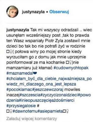 Piotr Żyła zostawił żonę i dzieci dla kochanki