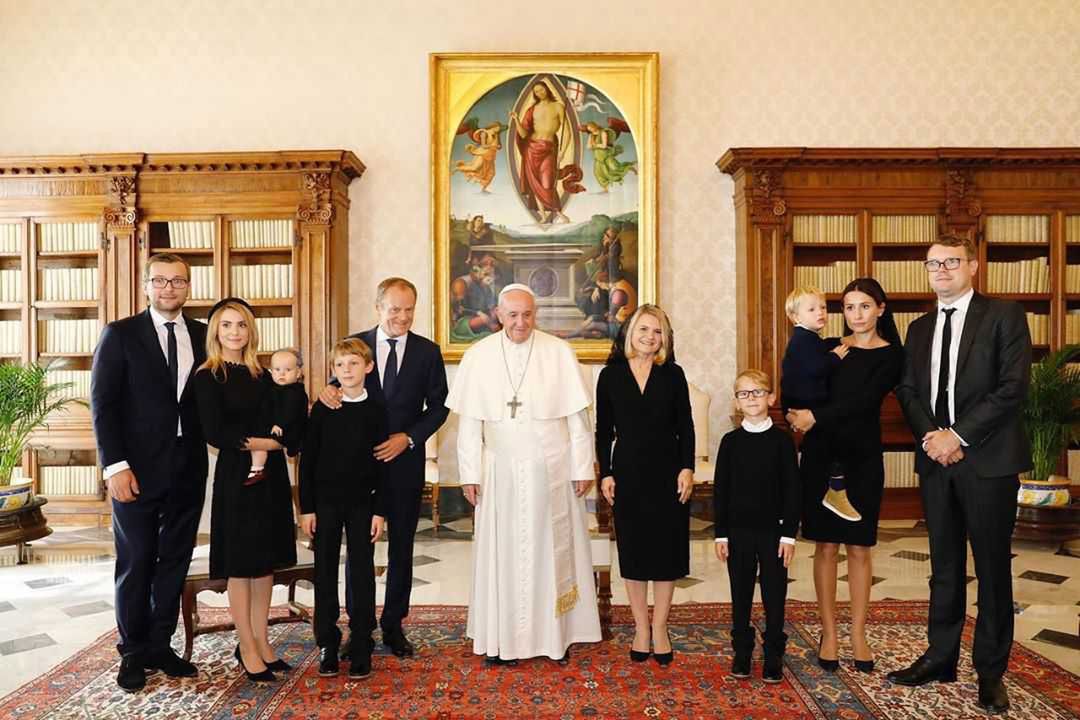 Rodzina Tusk u papieża Franciszka