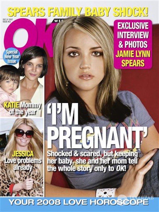 Jamie Lynn w ciąży - okładka Ok Magazine