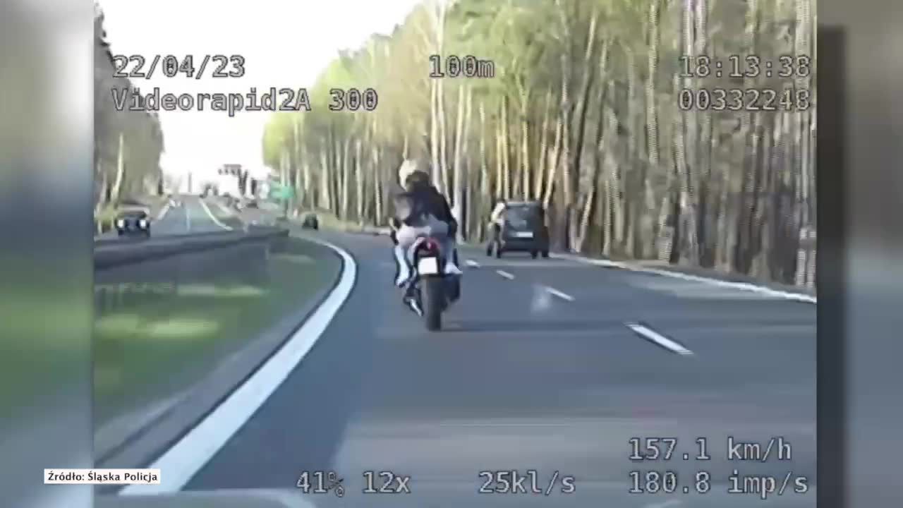 Uciekał policji przez trzy miasta. Policjanci naliczyli motocykliście 27 tysięcy złotych kary i 205 punktów karnych karnych