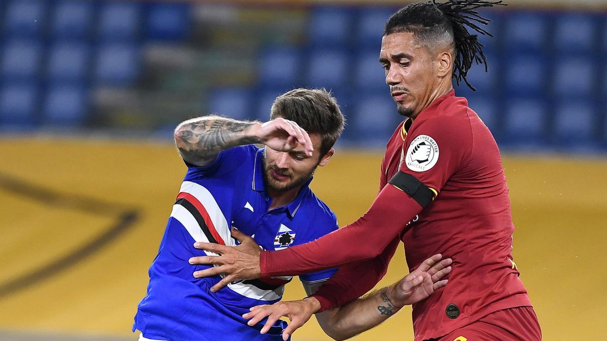 PAP/EPA / ETTORE FERRARI / Na zdjęciu:  Karol Linetty i Chris Smalling