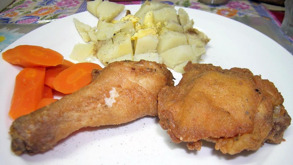 Smażony kurczak (samo ciemne mięso)