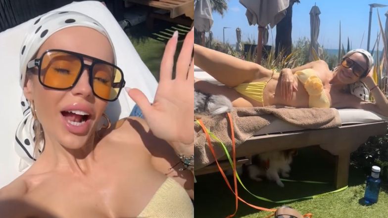 Doda pręży się w bikini
