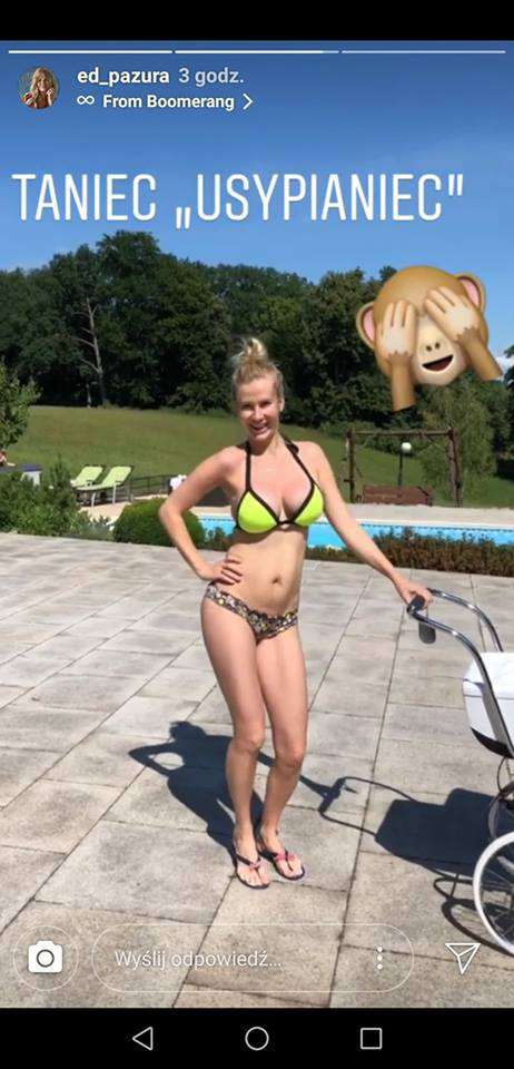 Edyta Pazura w bikini miesiąc po porodzie