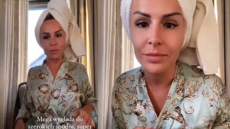 Blanka Lipińska reklamuje szlafrok od Michele Morrone