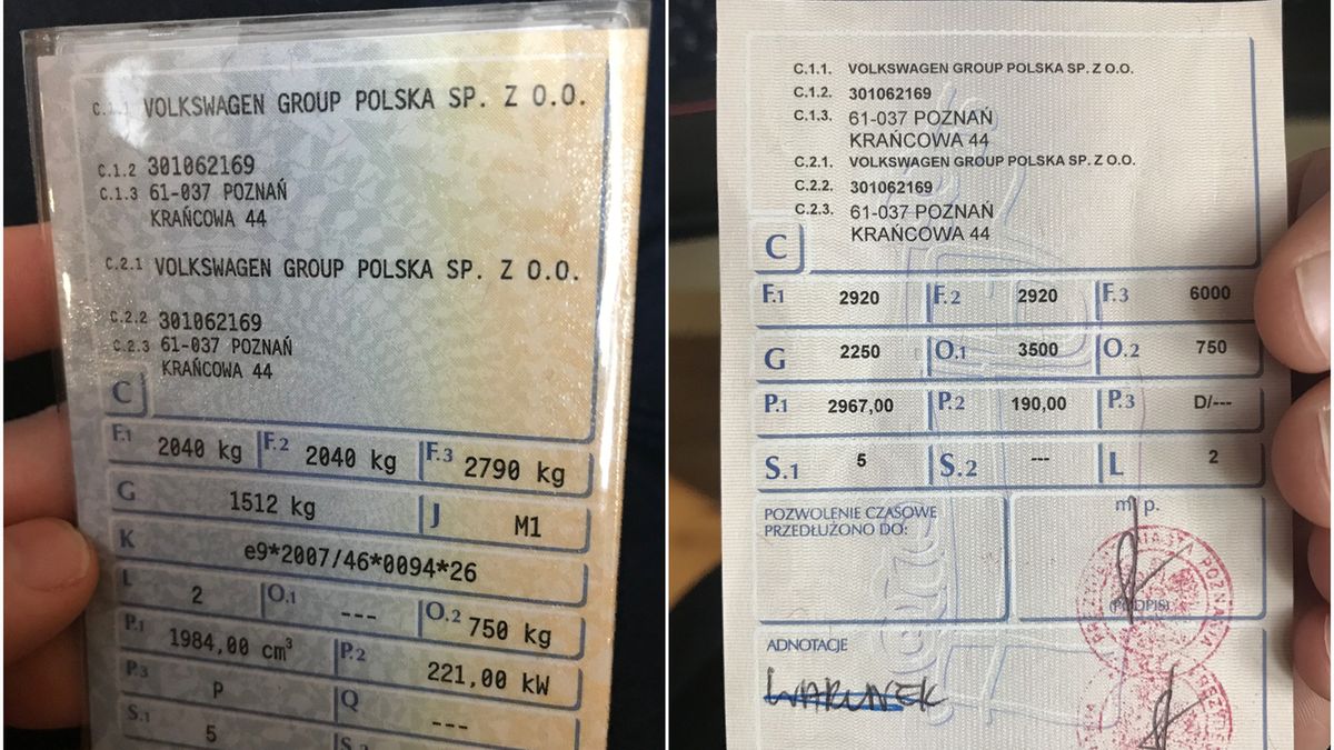 Dowód rejestracyjny i pozwolenie czasowe