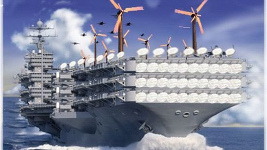 Okręt napędzany siłą wiatru i słońca 1