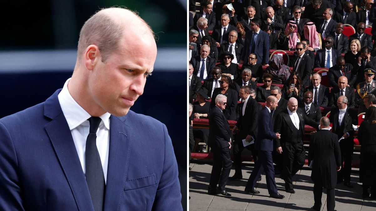 książę William na pogrzebie papieża Franciszka