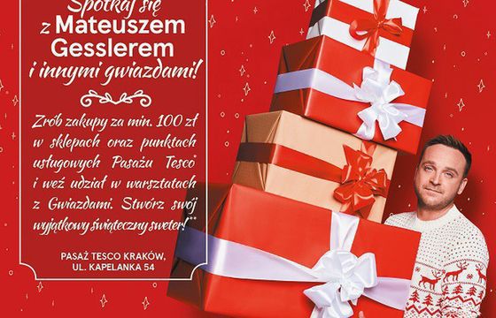 "Święta pełne niespodzianek" z Mateuszem Gesslerem w kampanii Pasaży Tesco