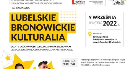 Lubelskie Bronowickie Kulturalia 2022. Wystąpią: Masters, Defis, Classic, Piękni i Młodzi