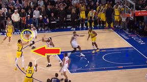 Piłka najpierw odbiła się od obręczy. Później wykonał ten gest